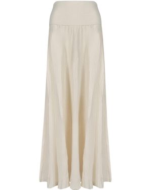 Johanna Ortiz Light And Sound Convertible Organic Linen Maxi Skirt - White