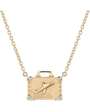 Nevernot Travel Small 14K Topaz Necklace - White