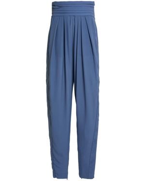 Lanvin Draped Straight-Leg Trousers - Blue