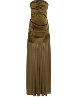Significant Other Exclusive Tallie Convertible Satin Dress - Green
