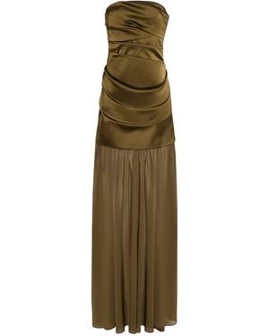 Significant Other Exclusive Tallie Convertible Satin Dress - Green