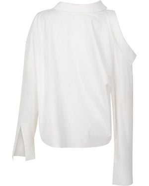 A.W.A.K.E. MODE Double Collar Stretch-Cotton Shirt - White
