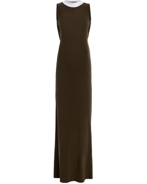 K.ngsley Kort Layered Cotton Jersey Maxi Dress - Natural