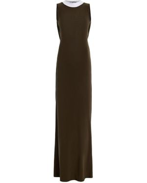 K.ngsley Kort Layered Cotton Jersey Maxi Dress - Natural