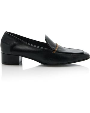 Herbert Levine Fair And Square Leather Loafers - Black