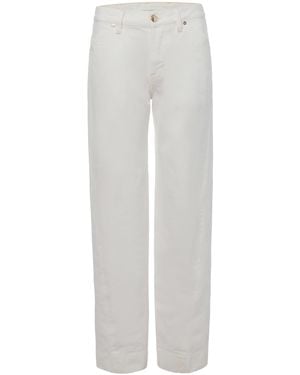 RÙADH The Bijou Rigid Mid-Rise Straight-Leg Jeans - White