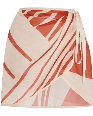 SIR. Exclusive Riviera Silk-Wool Mini Sarong - Pink