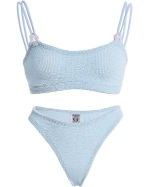 Hunza G Cassie Beaded Bikini - Blue