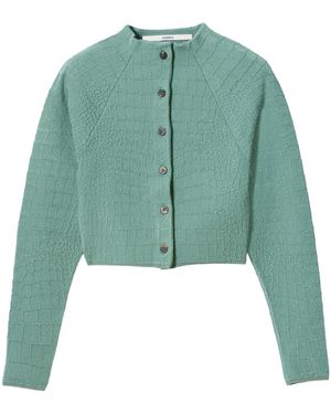 Jacquemus The Scala Buttoned Stretch-Knit Cardigan - Green