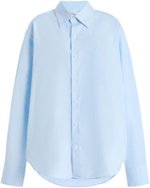 Comme Si La Classica Cotton-Poplin Shirt - Blue