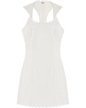 Cult Gaia Carey Embroidered Cotton Mini Dress - White