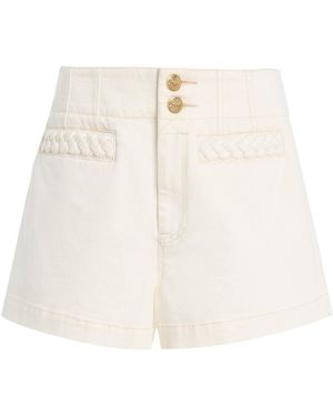 Zimmermann Roselight High-Rise Shorts - Natural