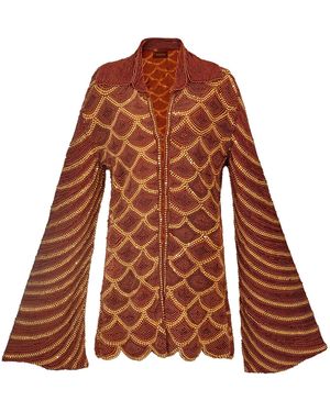 Kilentar Iriri Hand-Beaded Top - Brown