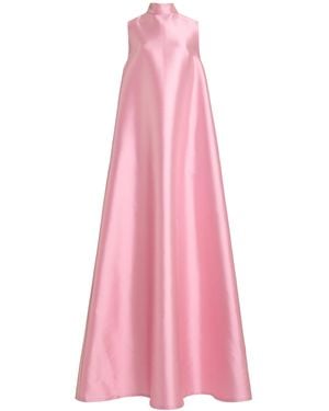 Greta Constantine Quiven Silk-Wool Gown - Pink
