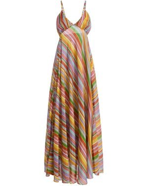 Franchise Exclusive La Isla Aisha Cotton-Silk Maxi Dress - Multicolour