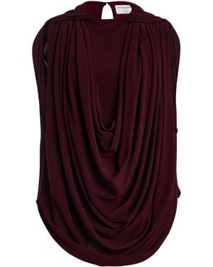 Brandon Maxwell Astor Draped Top - Purple