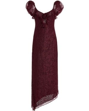 De La Vali Exclusive Eden Lace Midi Dress - Purple