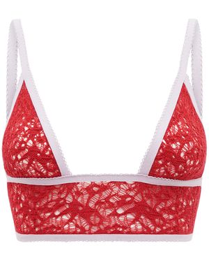 Gabriela Hearst Belen Wool-Silk Bra - Red