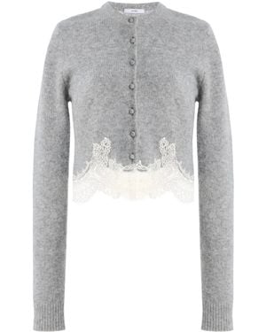 Adam Lippes Briar Brushed Cashmere Cardigan - Grey