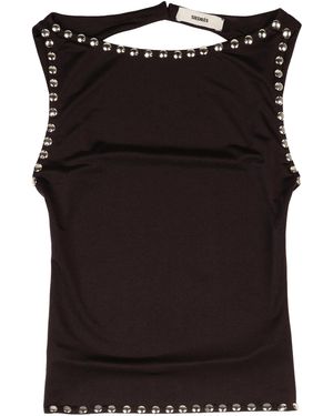 Siedres Zelna Studded Cutout Tank Top - Black