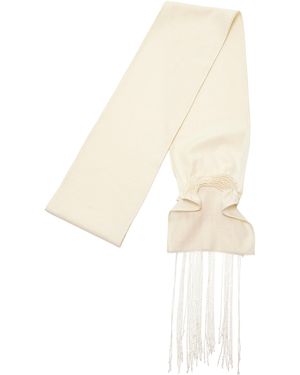 Maison Magdalena Ondara Wool-Blend Scarf - White
