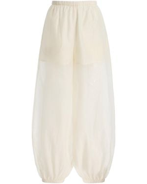 By Malene Birger Lumas Cotton-Blend Balloon Trousers - White