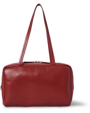 The Row Astra Leather Bowling Bag - Red