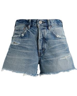 Moussy Packard Denim Shorts - Blue