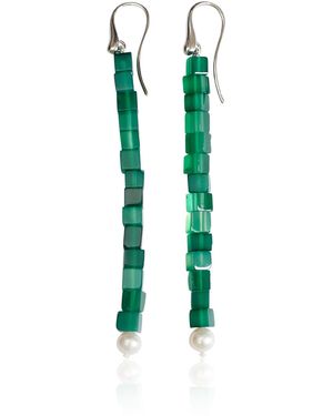 Le Sundial Ines Agate Earrings - Blue