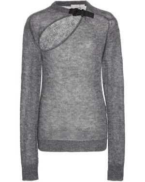 Coperni Buckled Cutout Sweater - Grey