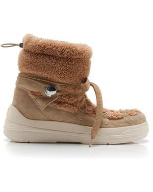 Moncler Insolux Teddy Snow Boots - Brown