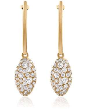 Nada Ghazal Baby Malak Original Drop Ice Small 18K Diamond Earrings - White