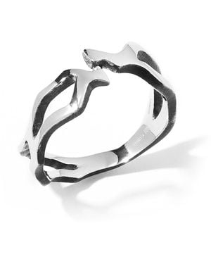 Milamore Platinum Noir Kintsugi Ring Ll - Blue
