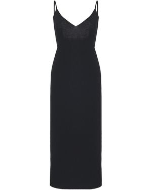 Jil Sander Virgin Wool Sleeveless Dress - Black