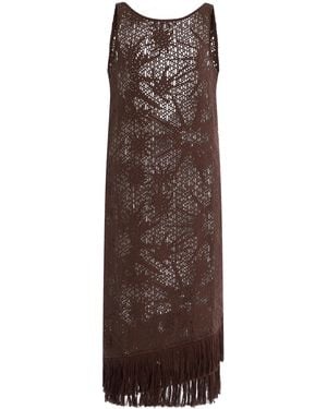 Oas Exclusive Astrea Ari Cotton Crochet Dress - Brown