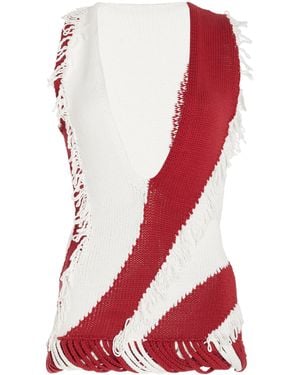 DIOTIMA Roaring Cotton Intarsia Top - Red