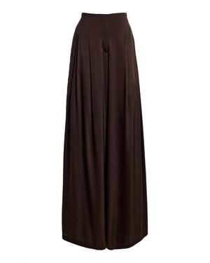 Twp Drew High-Rise Wide-Leg Trousers - Brown