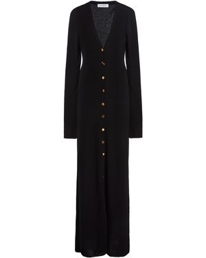 Franchise Cindy Couture Buttoned Maxi Dress - Black