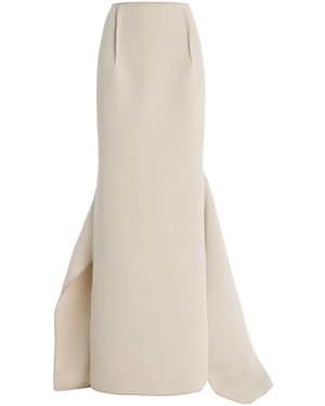 Maticevski Snaking Bonded-Crepe Maxi Skirt - White