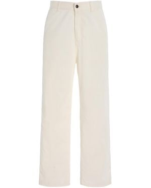 The Row Sharka Rigid Low-Rise Cotton-Cashmere Barrel Jeans - White