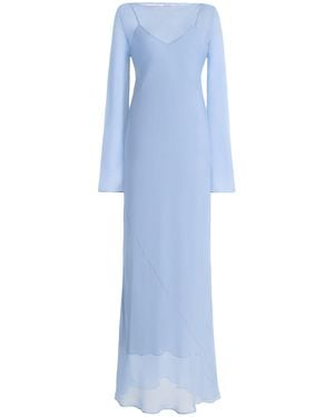 Bondi Born Capri Silk Maxi Dress - Blue