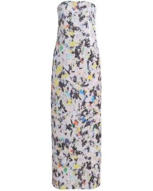 SIRAPOP Christine Printed Sequin Dress - White