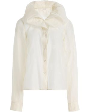 Co. Silk-Blend Cloud Llar Shirt - White
