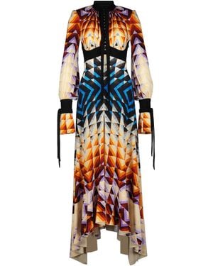 Rabanne Patchwork-printed Second Skin Jersey Maxi Dress - Multicolor