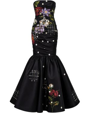 Salma Osman Exclusive Strapless Mermaid Gown - Black