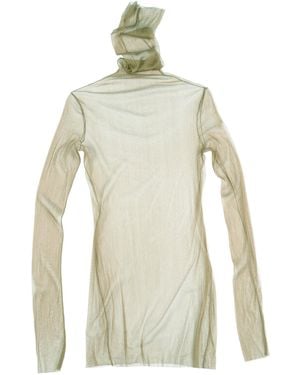 Cortana Cisne Sheer Silk-Blend Top - White