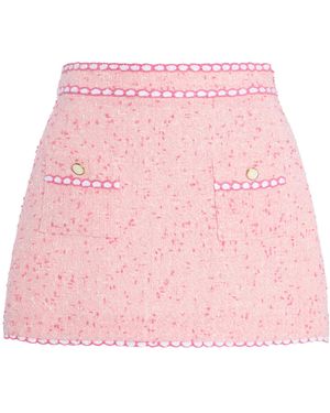 Jonathan Simkhai Leighton Tweed Cover-Up Mini Skirt - Pink