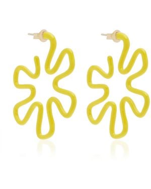 Bea Bongiasca B 9k Yellow Gold Enameled Earrings - Metallic