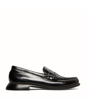 Frēda Salvador Elba Leather Penny Loafers - Black