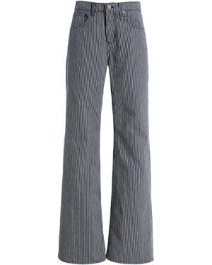 Nili Lotan Celia Striped Rigid Mid-Rise Flare Jean - Grey